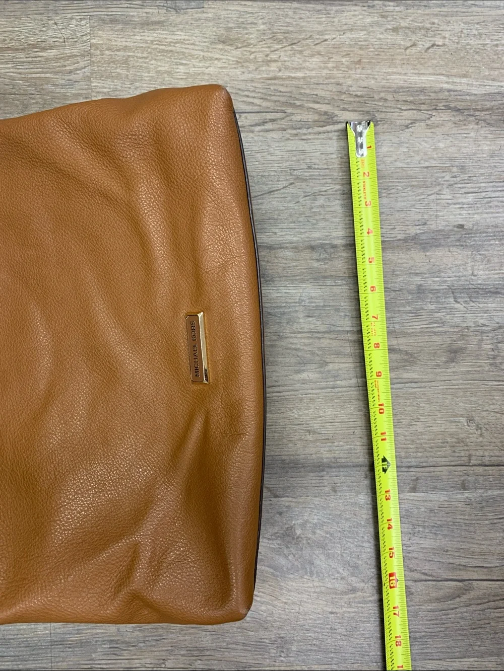 Michael Kors Cognac Leather Shoulder Bag with Braided Handle